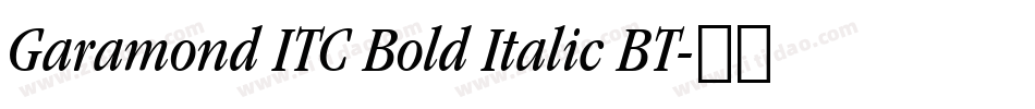 Garamond ITC Bold Italic BT字体转换